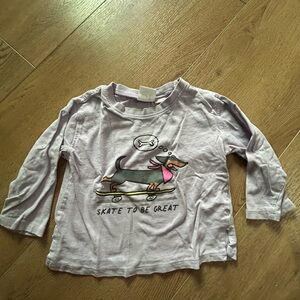 Zara Baby Purple Skateboard Dog Shirt